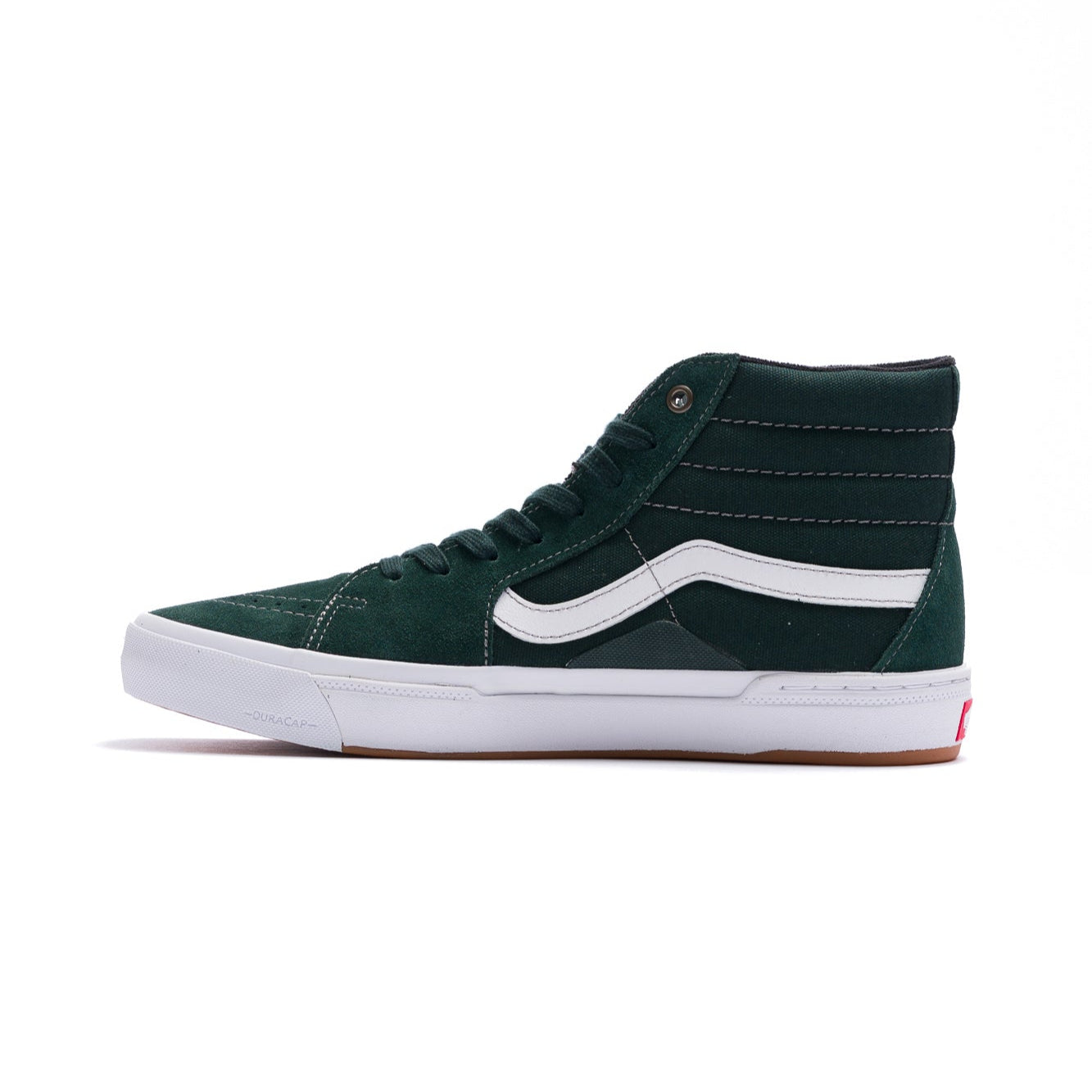 green suede vans men's sk8-hi bmx with white sole and white sidestripe