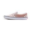 LIGHT BROWNISH PINK AND WHITE VANS WOMEN'S CLASSIC SLIP-ON SHOE WITH WHITE SOLE