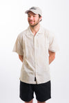 white checkerboard vans men's short sleeve button-up shirt 