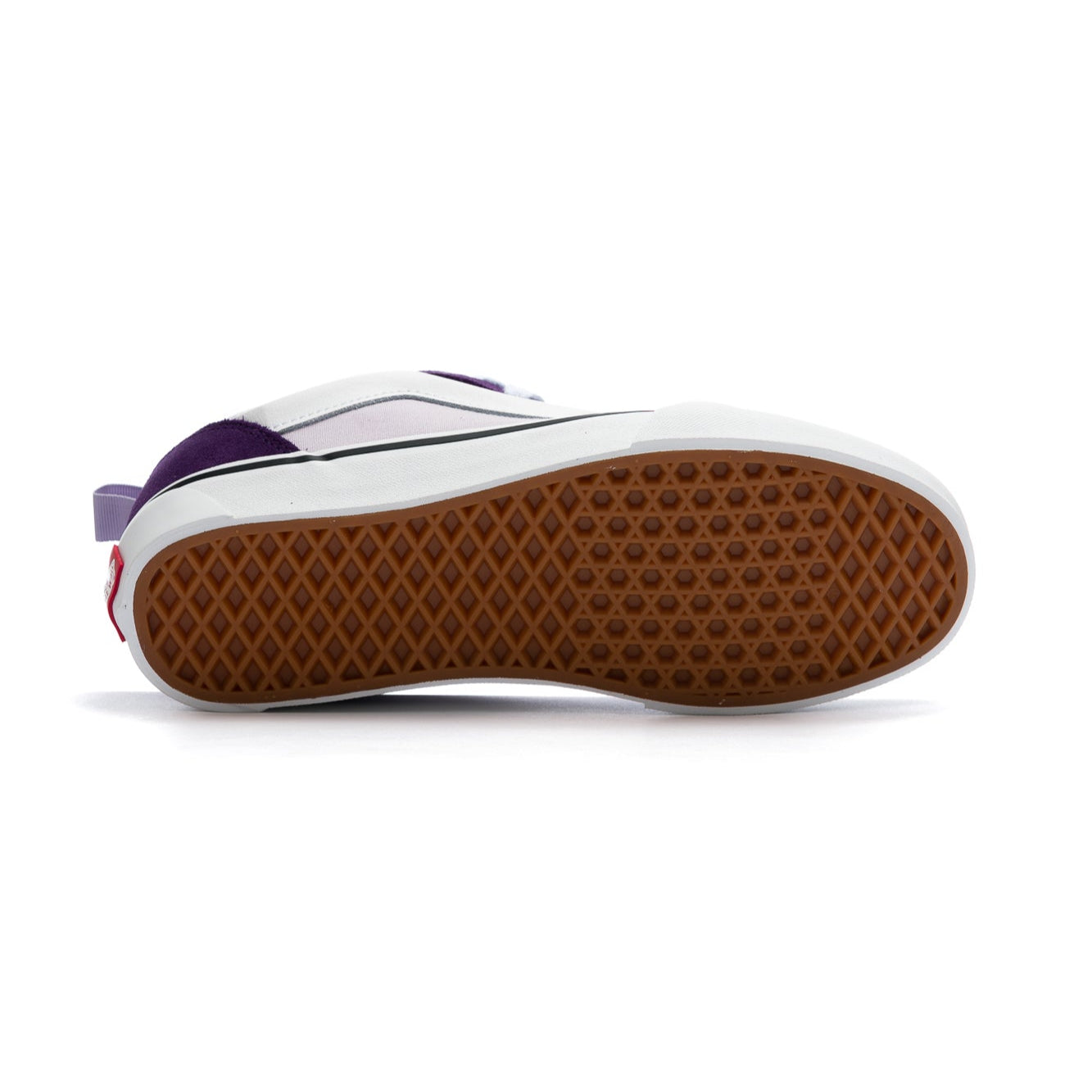 2-tone purple vans women's knu skool with white stripe and white sole