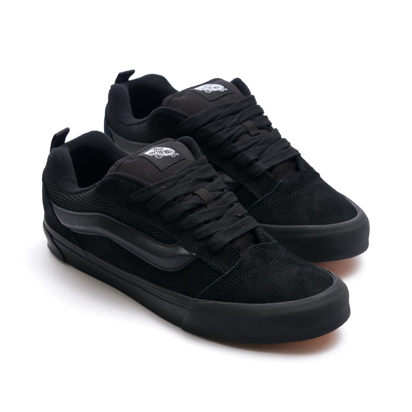 all black vans knu skool men's and women's shoes