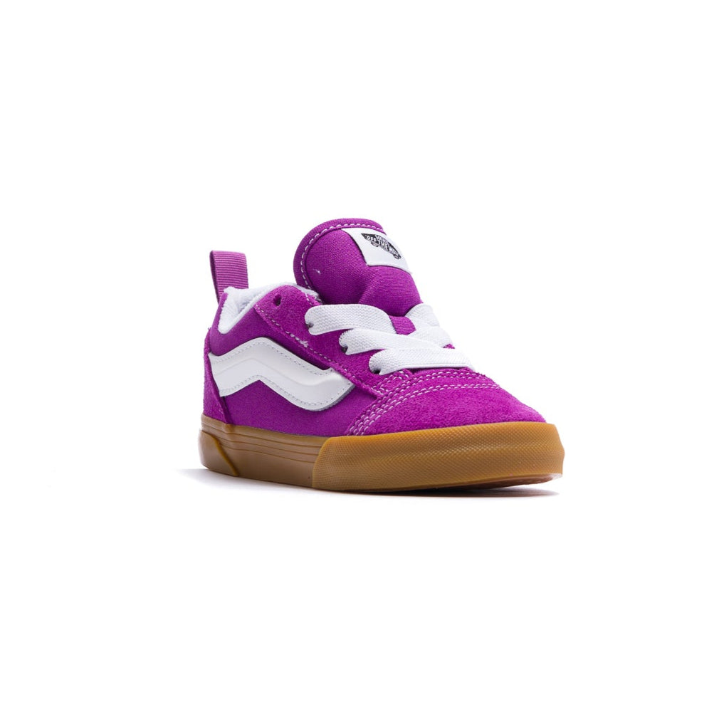 purple vans toddler knu skool with white sidestripe and gum sole