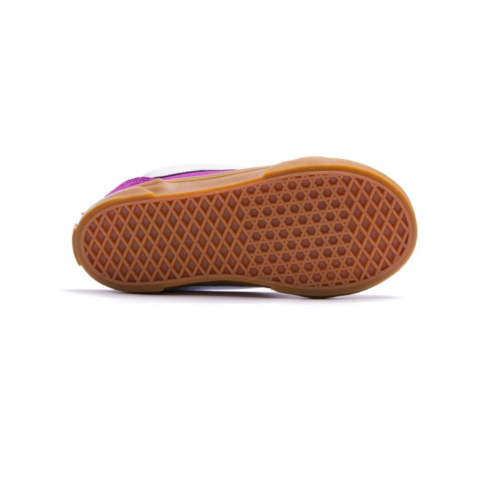 purple vans toddler knu skool with white sidestripe and gum sole