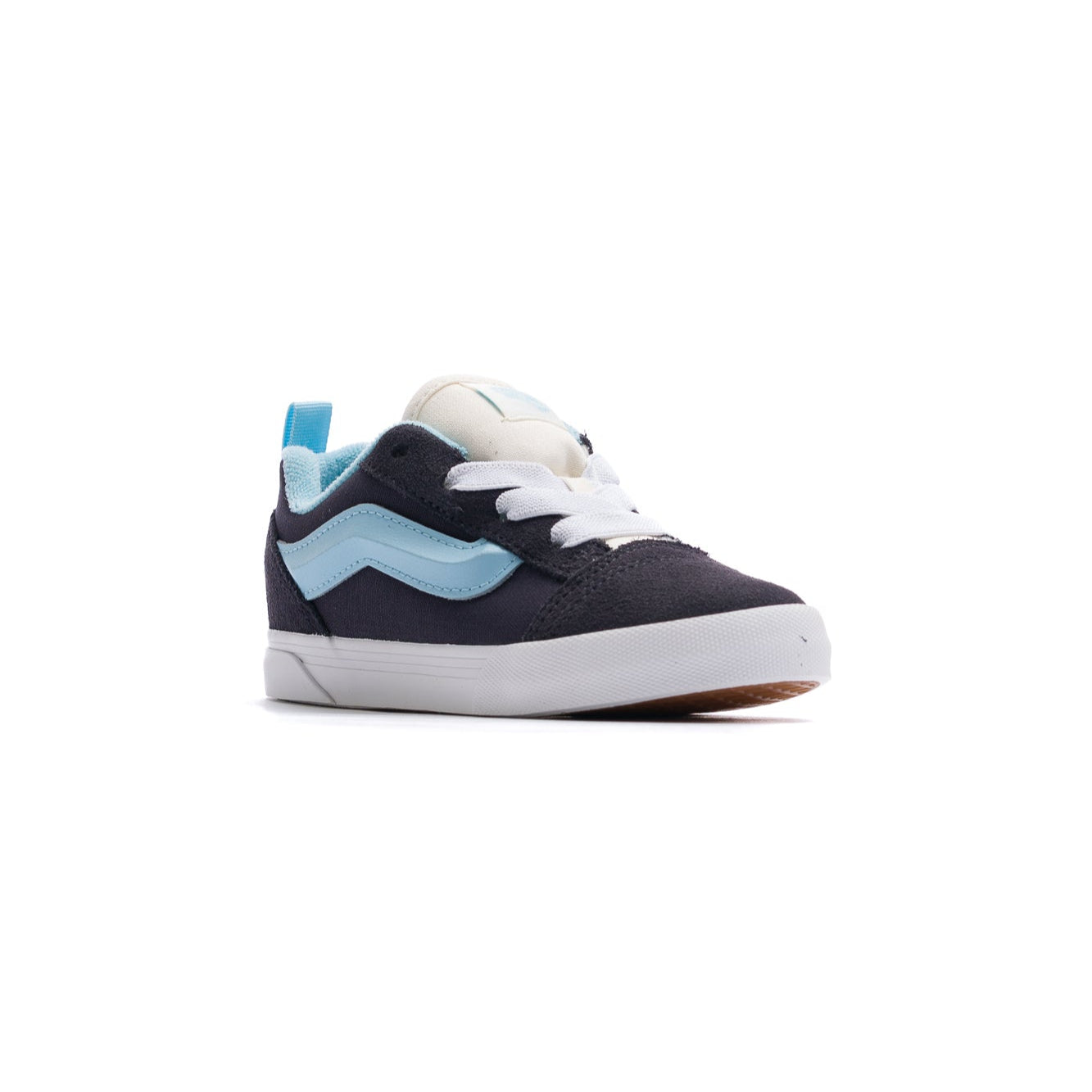 toddler Vans Knu Skool Elastic Lace shoe in Retro Sport Grey/Blue