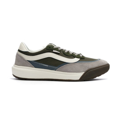 grey, blue and olive vans mte ultrarange 2.0 se with off white stripe and sole