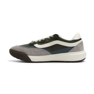 grey, blue and olive vans mte ultrarange 2.0 se with off white stripe and sole