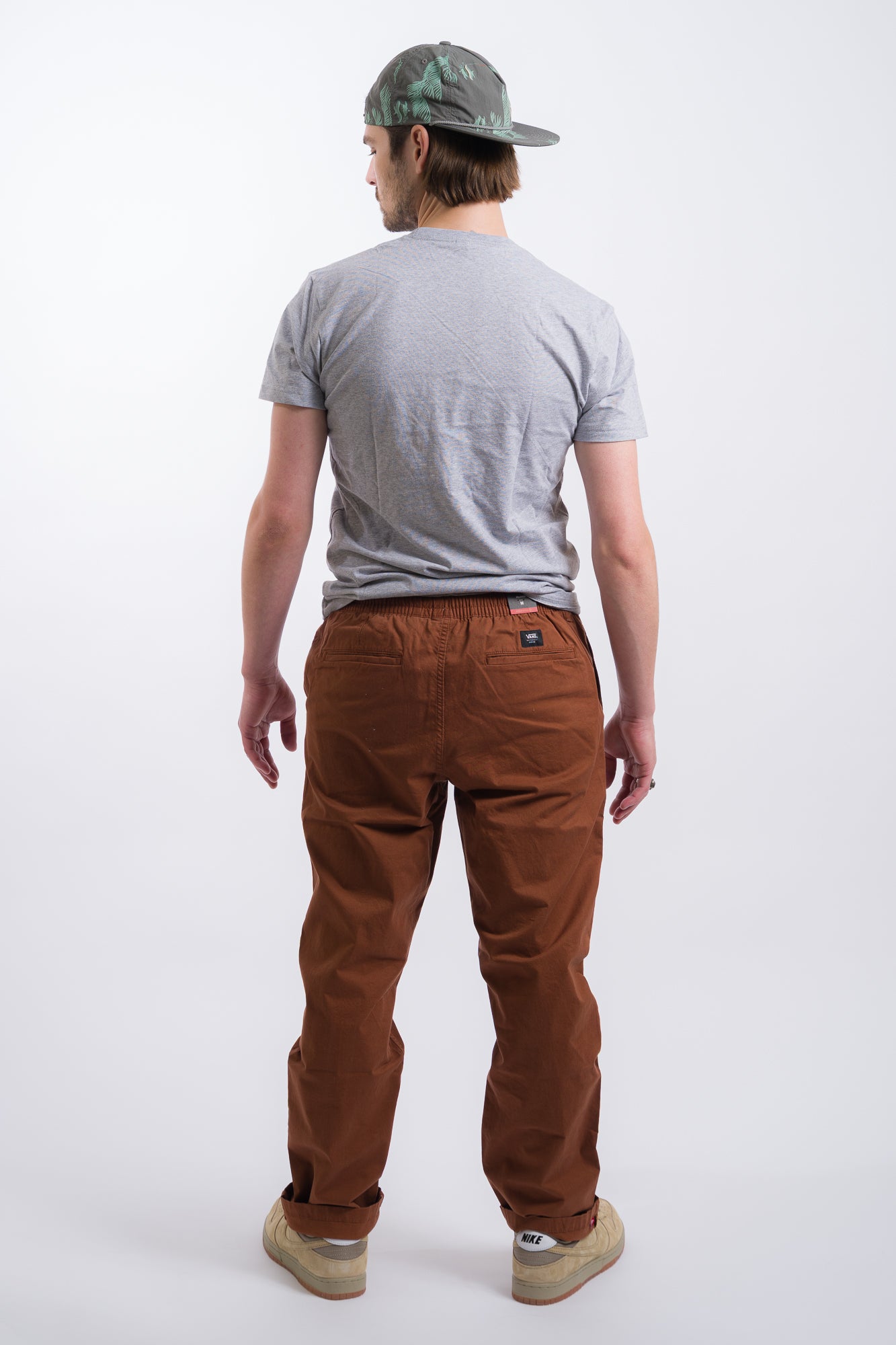 DARK BROWNISH RED RELAXED FIT MEN'S VANS PANT