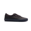 brown vans men's curren caples skateboard shoe with blue black soles