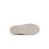 navy blue and white veja kids small v-10 leather shoe with red V and white sole and velcro straps