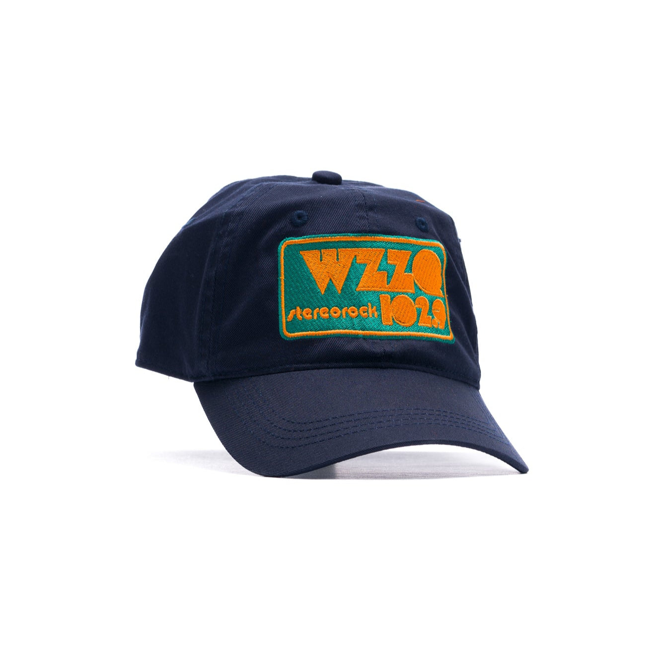 navy project chane WZZQ 102.9 Stereorock Embroidered Hat with teal and orange patch