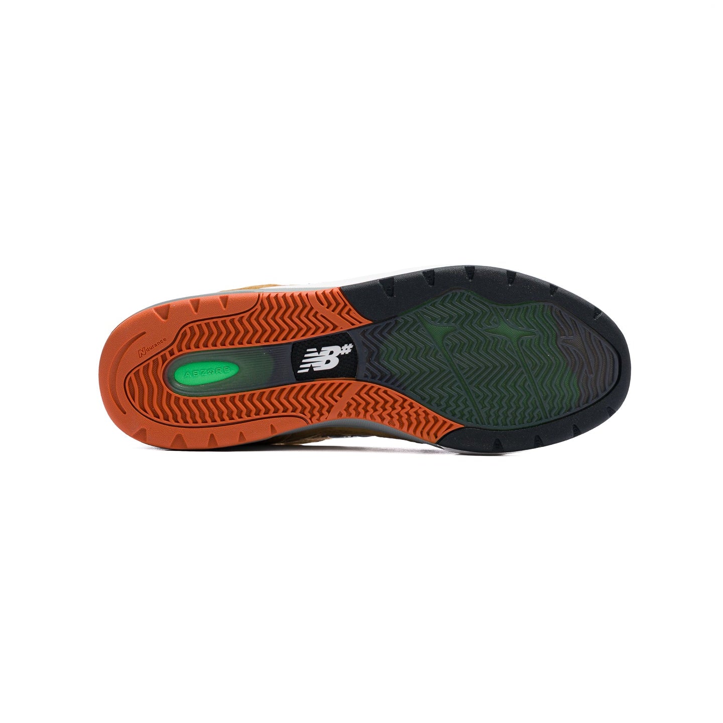 brand new brown new balance numeric andrew reynolds 933 skateboard shoes with silver N and white and grey sole