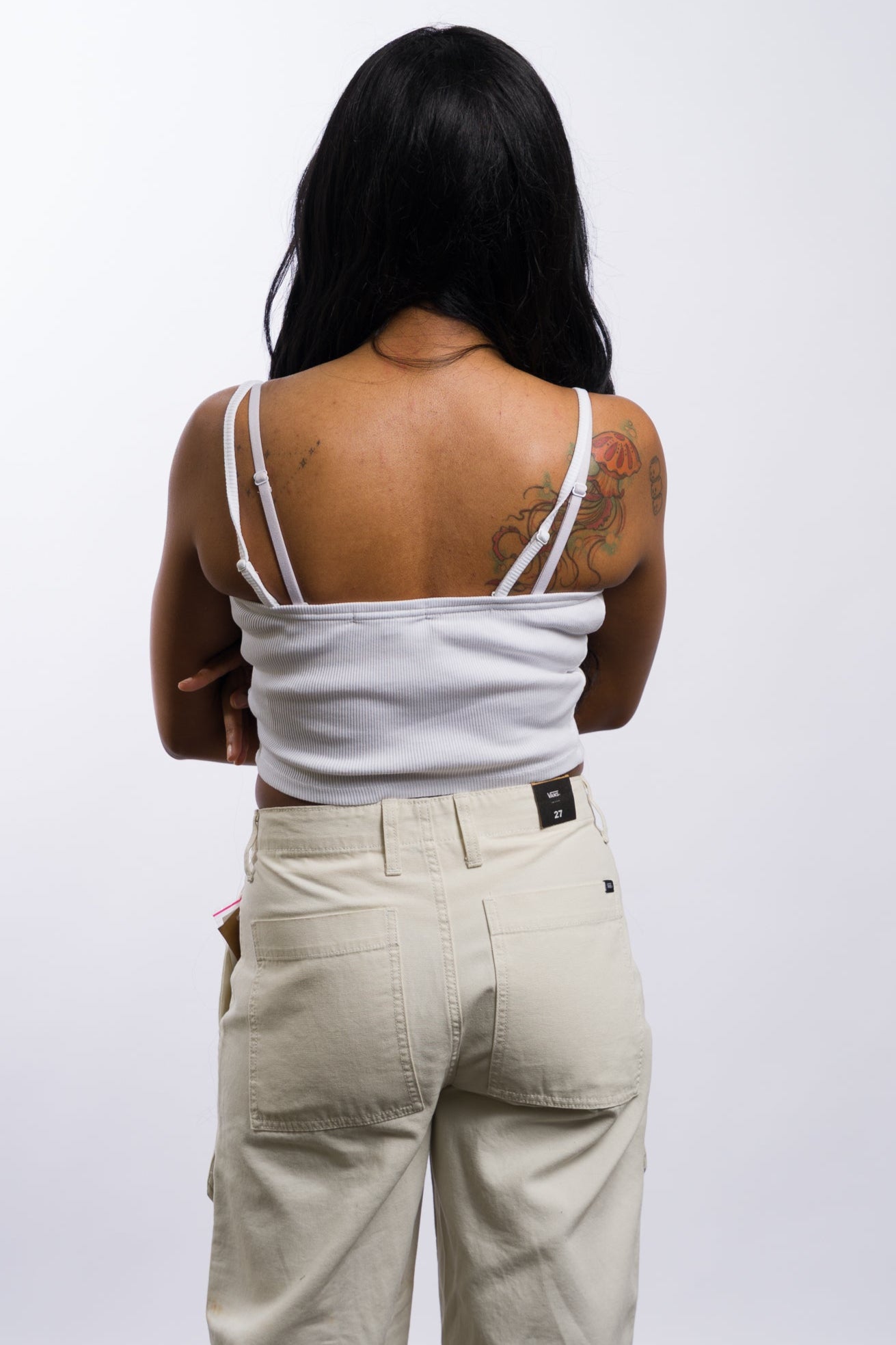 white ribbed vans women's Drew tank tube top