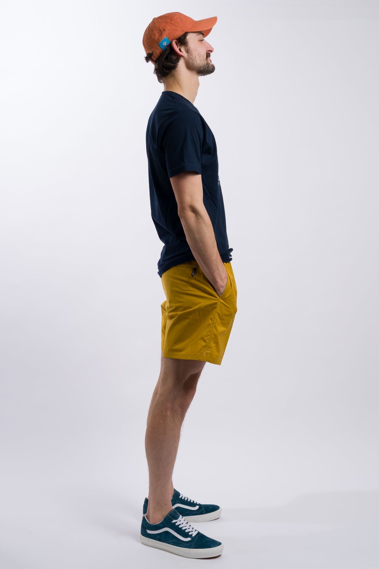 yellow vans elastic board shorts