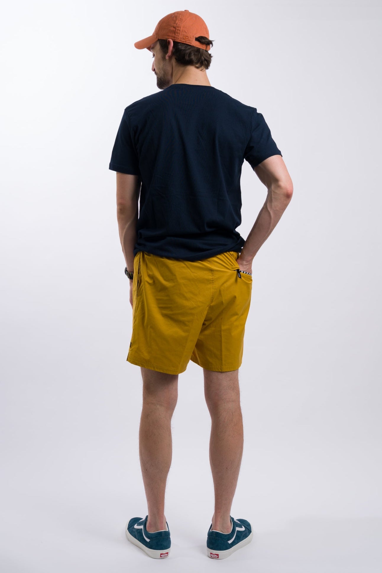 yellow vans elastic board shorts