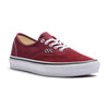 burgundy red vans men's authentic pro skate shoes with white sole