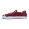 burgundy red vans men's authentic pro skate shoes with white sole