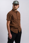 brown brixton short sleeve button-up