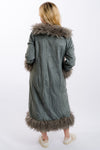 grey long sleeve faux suede afghan coat by daisy street