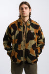 camo dickies men's fleece zip-up jacket