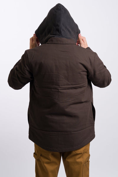 dark brown dickies quilted woven duck jacket