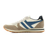 brown and tan gola men's daytona shoe with blue gola detail