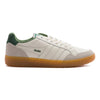 grey and white women's gola eagle 86 with green detail and gum sole