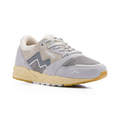 two tone grey karhu aria 95 with tan sole