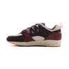 brown and purple women's karhu fusion 2.0 with purple details and speckled off-white sole