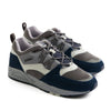 blue grey and white karhu men's comfort shoe with a grey speckled sole