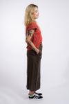 green button up midi skirt from miou muse with cargo pockets