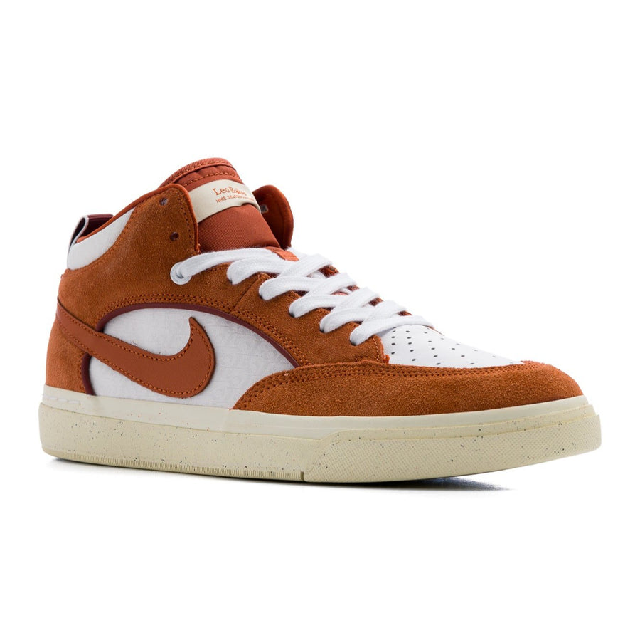 orange and white nike sb leo baker skate shoes