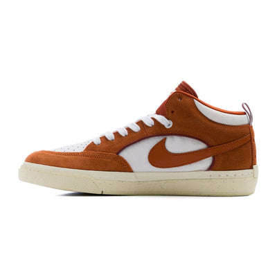 orange and white nike sb leo baker skate shoes