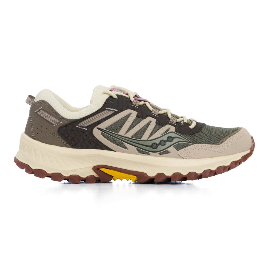 green and grey men's trail lifestyle saucony grid peak comfort shoe