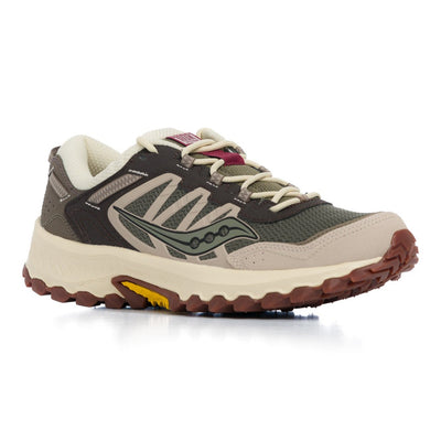 green and grey men's trail lifestyle saucony grid peak comfort shoe