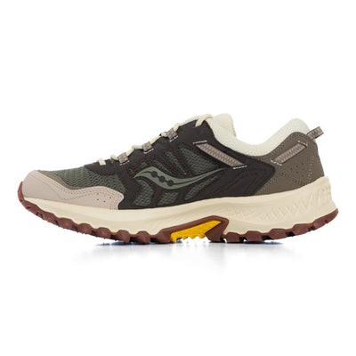 green and grey men's trail lifestyle saucony grid peak comfort shoe