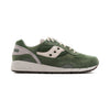 green men's saucony shadow 6000 with grey and cream details and an off white sole