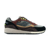 black brown and grey saucony shadow 6000 men's shoe with cordura material and white and grey sole