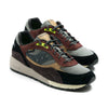 black brown and grey saucony shadow 6000 men's shoe with cordura material and white and grey sole