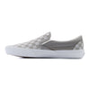 grey and grey checkerboard vans women's slip-on shoes with white sole