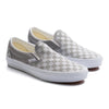 grey and grey checkerboard vans women's slip-on shoes with white sole