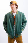 teal and green vans copley men's bomber jacket