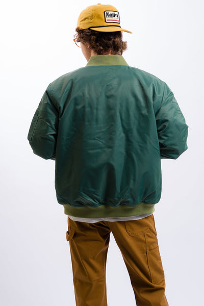 teal and green vans copley men's bomber jacket