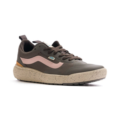 grey vans women's ultrarange with pink sidestripe and off white speckled sole