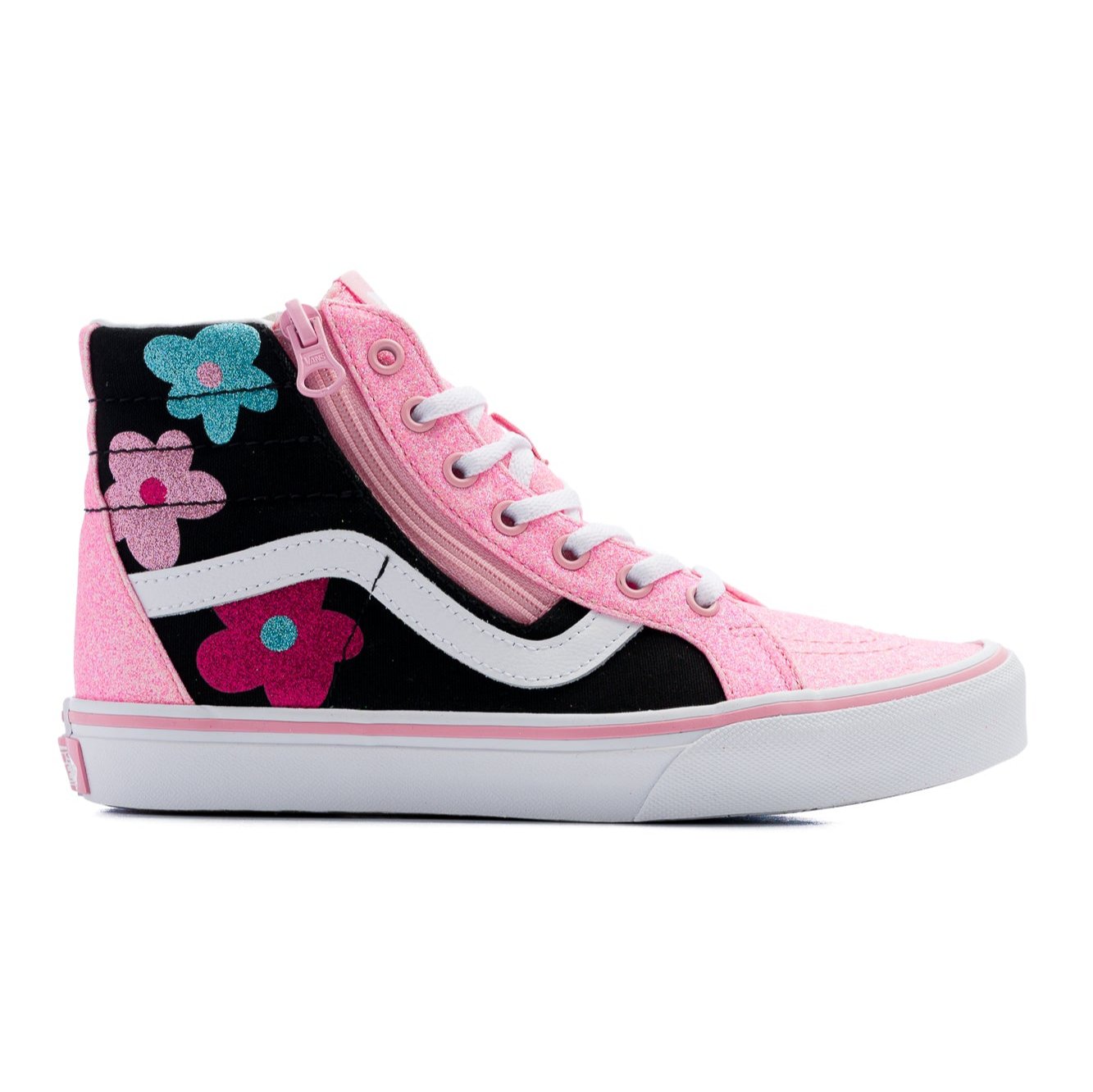 Pink flower vans best sale