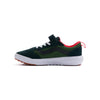 two tone green vans kids ultrarange 66 with red detail, velcro strap and white sole