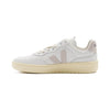 white leather Veja women's v-90 with off detail and sole