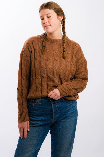 burnt orange nia ariana women's knit sweater