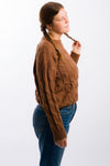 burnt orange nia ariana women's knit sweater