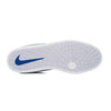 white nike sb kids check cnvs skate shoe with white sole and blue swoosh