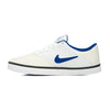 white nike sb kids check cnvs skate shoe with white sole and blue swoosh